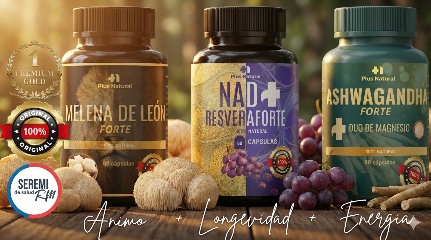 Triple Pack Saca Tu Mejor Versión Longevidad, Enfoque y Vitalidad