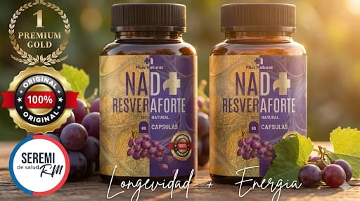 Pack NAD+Resveratrol Forte PlusNatural - Suplemento Longevidad Capsulas y Gomitas